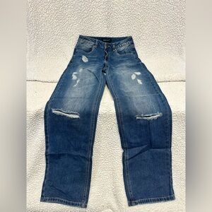 Straight Leg Distressed Jeans for Women